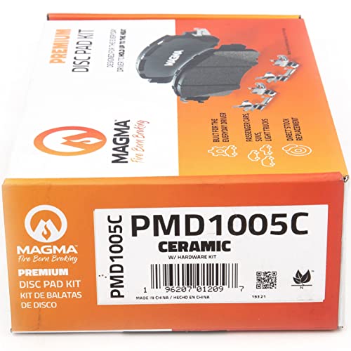 MAGMA Premium PMD1005C Ceramic Brake Pads, Front