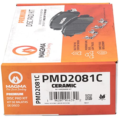 MAGMA Premium PMD2081C Ceramic Brake Pads, Rear