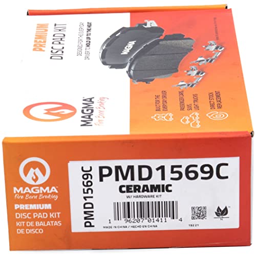 MAGMA Premium PMD1569C Ceramic Brake Pads, Rear
