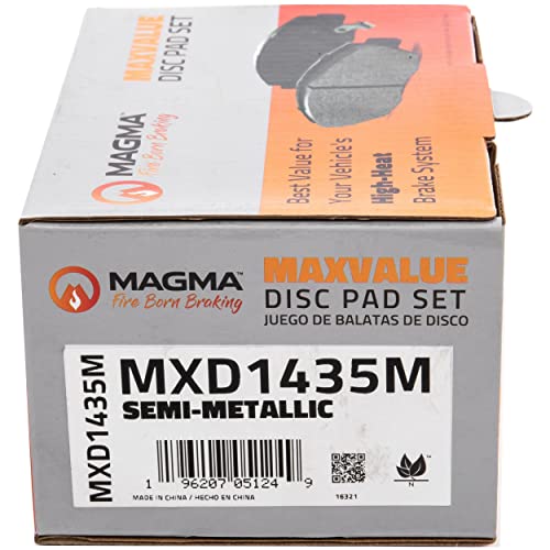 MAGMA MaxValue MXD1435M Semi-Metallic Brake Pads, Front