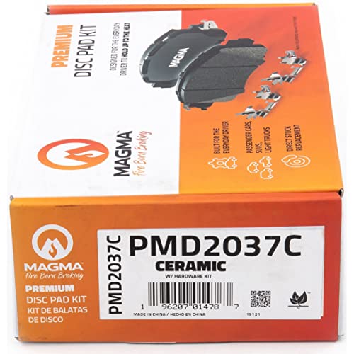 MAGMA Premium PMD2037C Ceramic Brake Pads, Rear