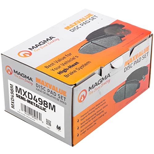 MAGMA MaxValue MXD498M Semi-Metallic Brake Pads, Front