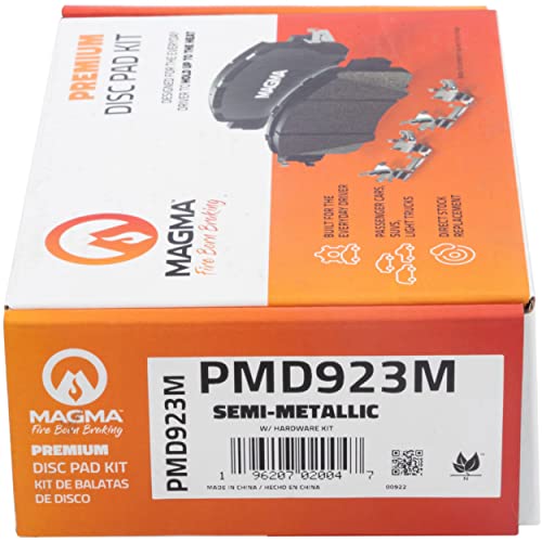 MAGMA Premium PMD923M Semi-Metallic Brake Pads, Front