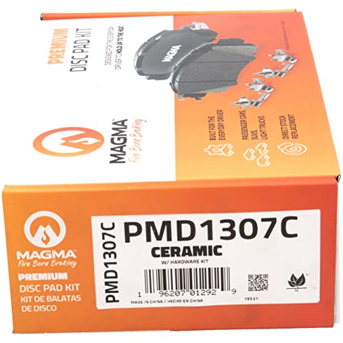MAGMA Premium PMD1307C Ceramic Brake Pads, Rear