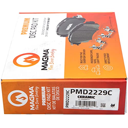 MAGMA Premium PMD2229C Ceramic Brake Pads, Front