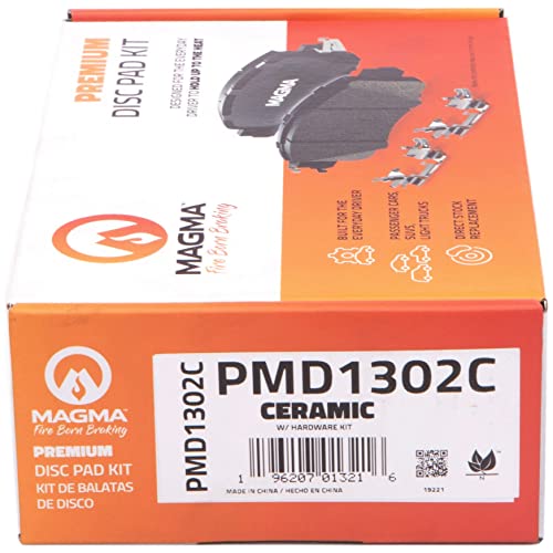 MAGMA Premium PMD1302C Ceramic Brake Pads, Rear