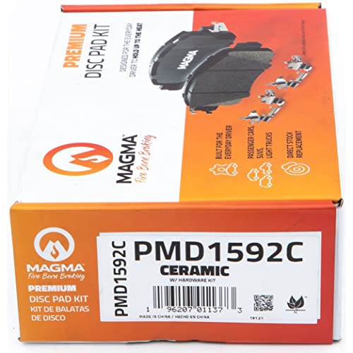 MAGMA Premium PMD1592C Ceramic Brake Pads, Front