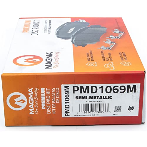 MAGMA Premium PMD1069M Semi-Metallic Brake Pads, Front