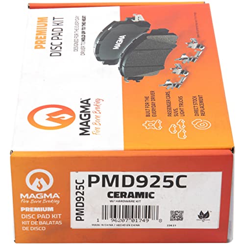 MAGMA Premium PMD925C Ceramic Brake Pads, Front
