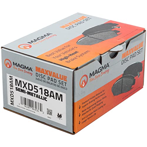 MAGMA MaxValue MXD518AM Semi-Metallic Brake Pads, Rear