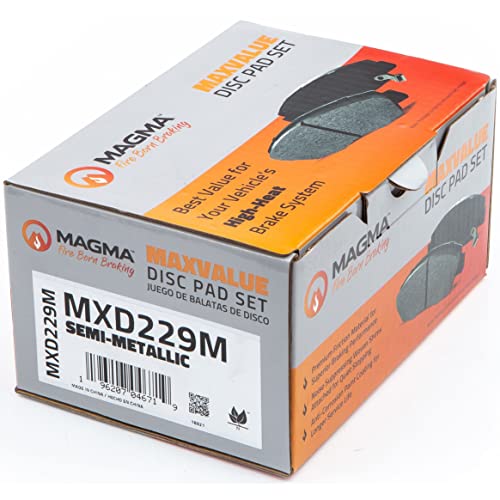 MAGMA MaxValue MXD229M Semi-Metallic Brake Pads, Front