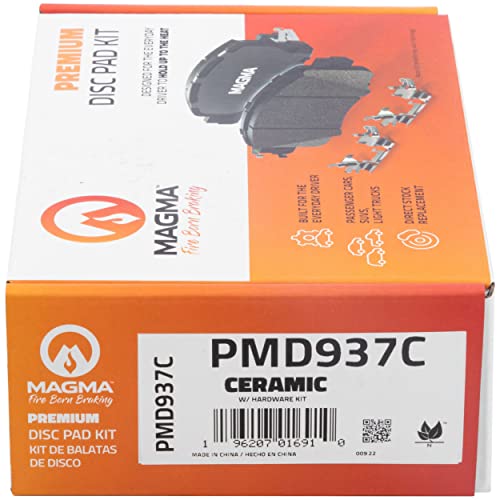 MAGMA Premium PMD937C Ceramic Brake Pads, Front