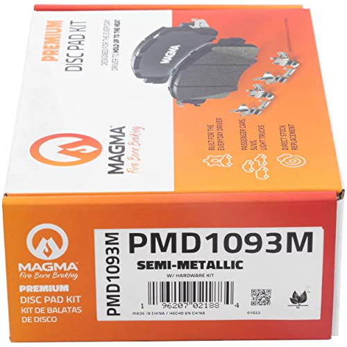 MAGMA Premium PMD1093M Semi-Metallic Brake Pads, Rear