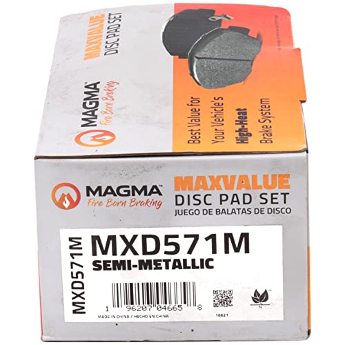 MAGMA MaxValue MXD571M Semi-Metallic Brake Pads, Front