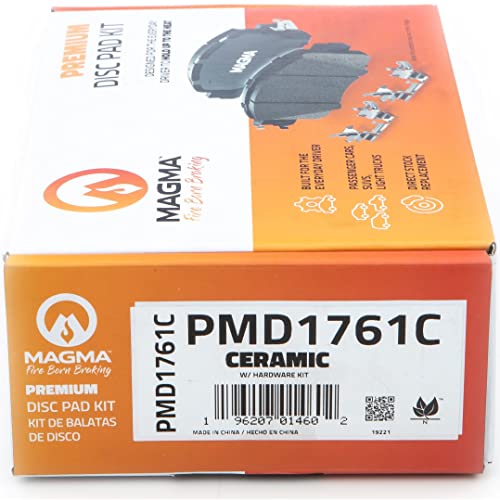 MAGMA Premium PMD1761C Ceramic Brake Pads, Rear