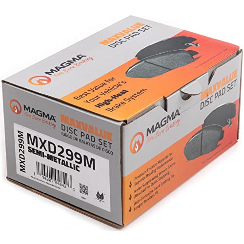 MAGMA MaxValue MXD299M Semi-Metallic Brake Pads, Front