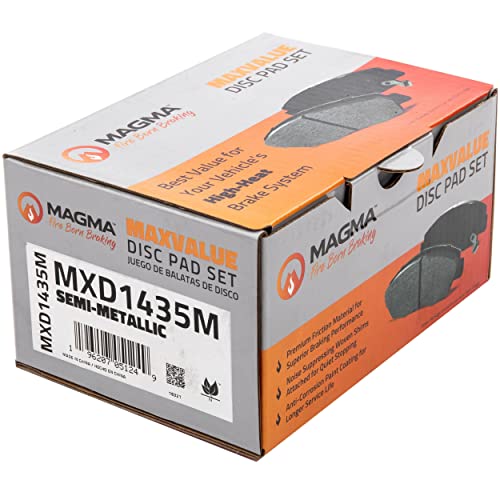 MAGMA MaxValue MXD1435M Semi-Metallic Brake Pads, Front
