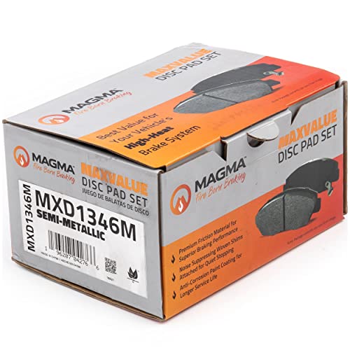 MAGMA MaxValue MXD1346M Semi-Metallic Brake Pads, Front