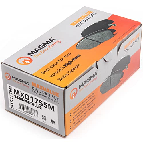MAGMA MaxValue MXD755M Semi-Metallic Brake Pads, Front