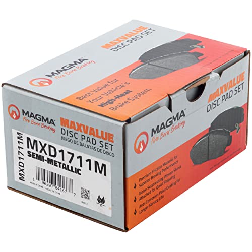 MAGMA MaxValue MXD1711M Semi-Metallic Brake Pads, Front