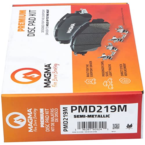 MAGMA Premium PMD219M Semi-Metallic Brake Pads, Front