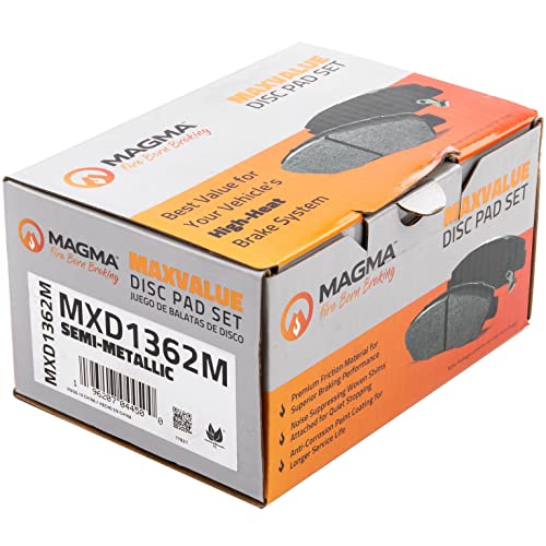 MAGMA MaxValue MXD1362M Semi-Metallic Brake Pads, Rear