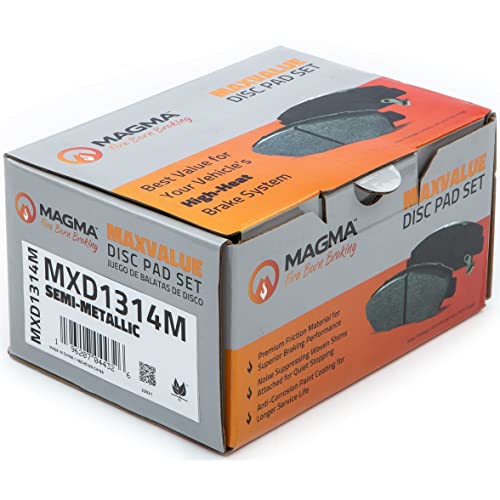MAGMA MaxValue MXD1314M Semi-Metallic Brake Pads, Rear