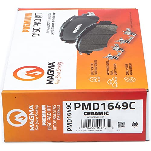 MAGMA Premium PMD1649C Ceramic Brake Pads, Front