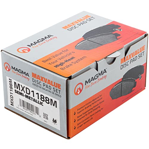 MAGMA MaxValue MXD1188M Semi-Metallic Brake Pads, Front