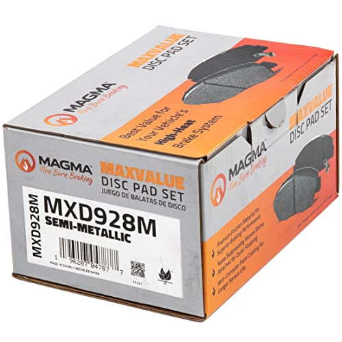MAGMA MaxValue MXD928M Semi-Metallic Brake Pads, Rear