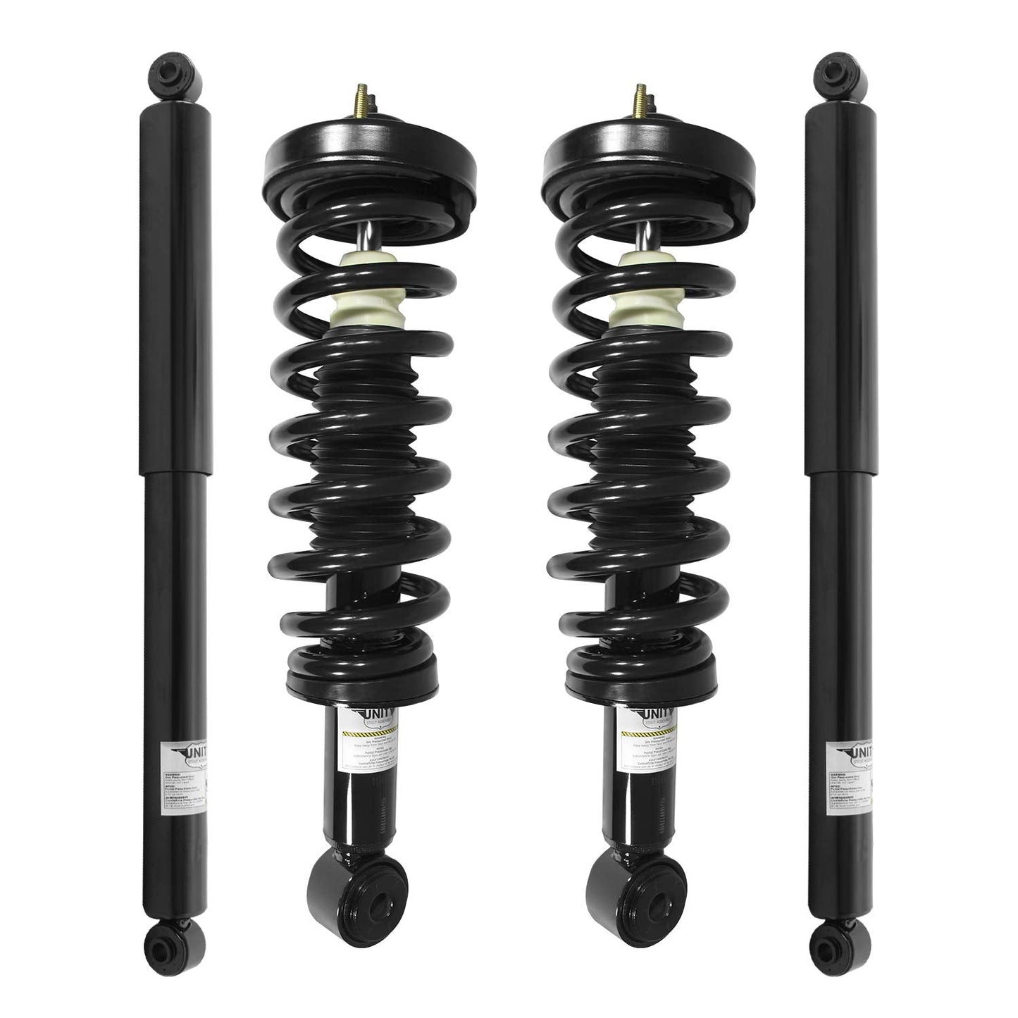 Unity Automotive 4-11206-252090-001 4 Wheel Complete Strut Assembly with Gas Shock Kit 2004-2008 Ford F-150 RWD