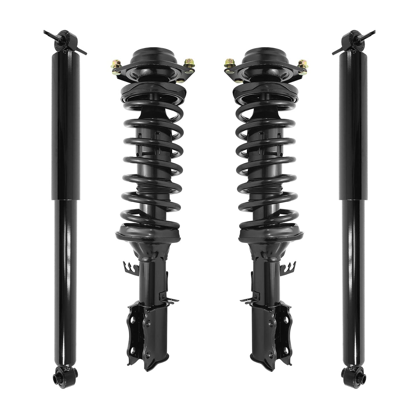 Unity Automotive 4-11127-259380-001 Front and Rear Replacement Complete Strut Assembly Shock Kit Fits 2002-2005 Kia Rio