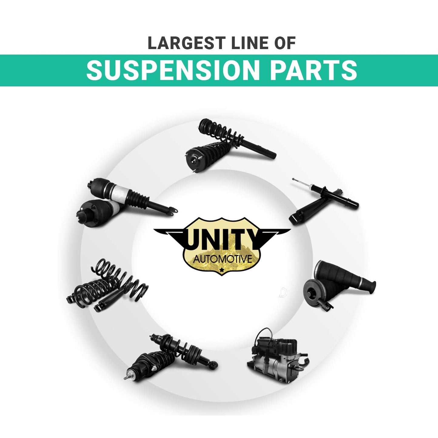 Unity Automotive11117 Front Left Complete Strut Assembly 2011-2016 Volkswagen Touareg