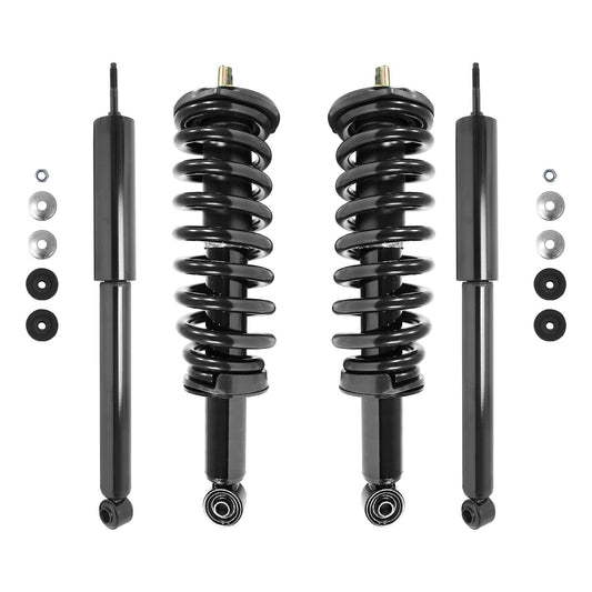 Unity 4-11381-254090-001 Front and Rear 4 Wheel Complete Strut Assembly with Gas Shock Kit