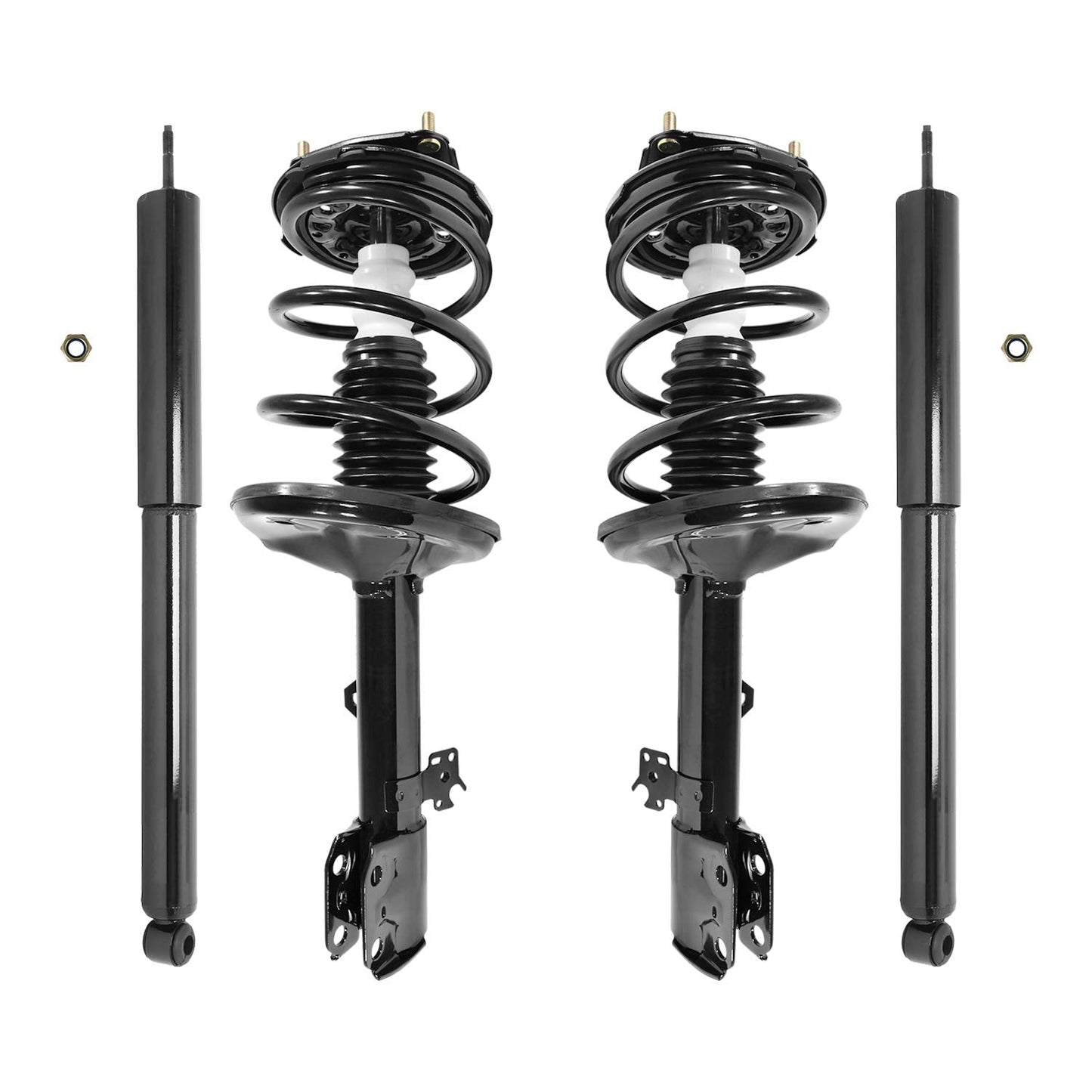 Unity 4-11891-259820-001 Front and Rear 4 Wheel Complete Strut Assembly with Gas Shock Kit