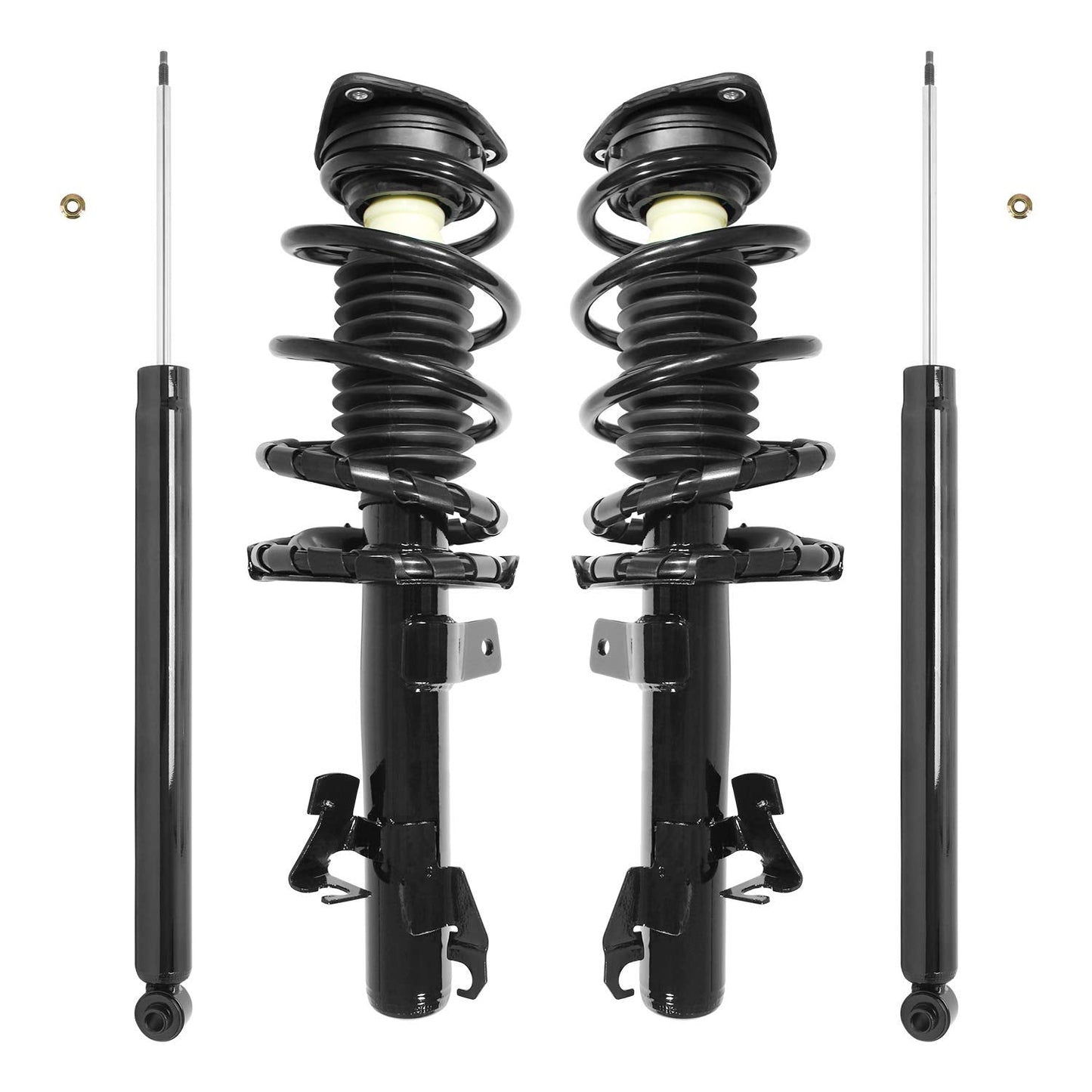Unity 4-11681-259020-001 Front and Rear 4 Wheel Complete Strut Assembly with Gas Shock Kit