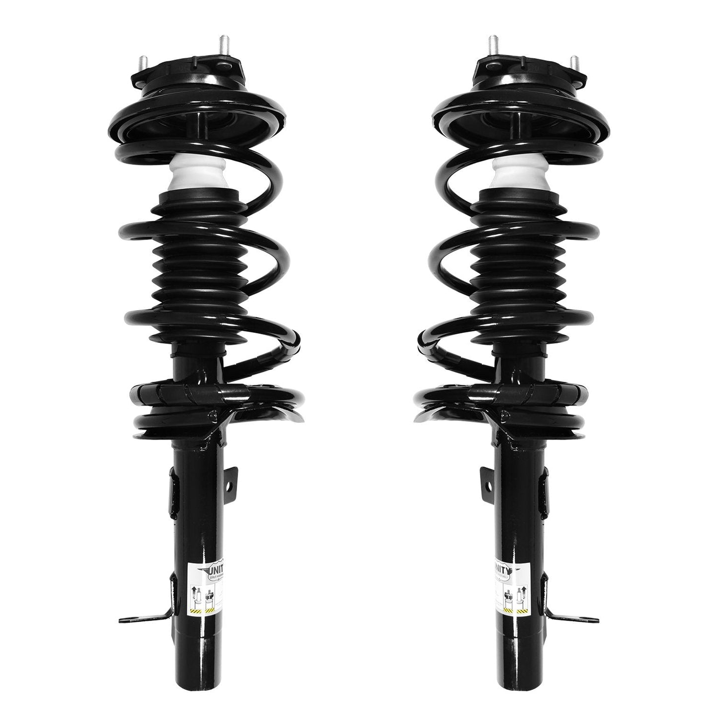 UNITY AUTOMOTIVE 2-11061-11062-001 Front 2 Wheel Complete Strut Assembly Kit 2000-2005 Ford Focus , Black