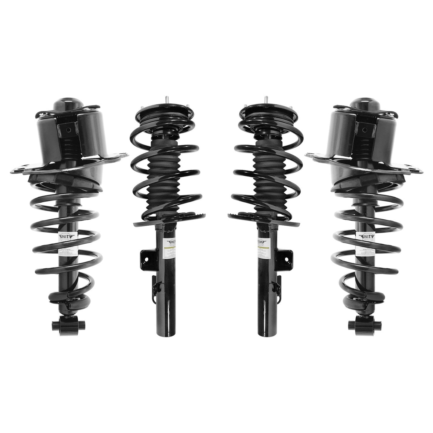 Unity 4-11543-15041-001 Front and Rear 4 Wheel Complete Strut Assembly Kit