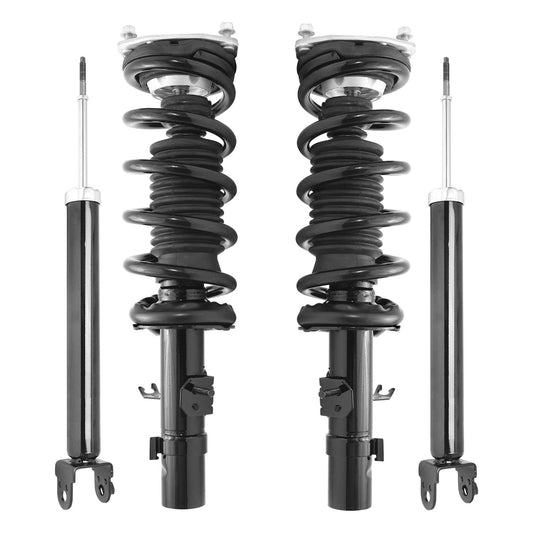 UNITY AUTOMOTIVE 4-11415-255090-001 Front and Rear Replacement Complete Strut Assembly Shock Kit Fits 2011-2012 Infiniti G25