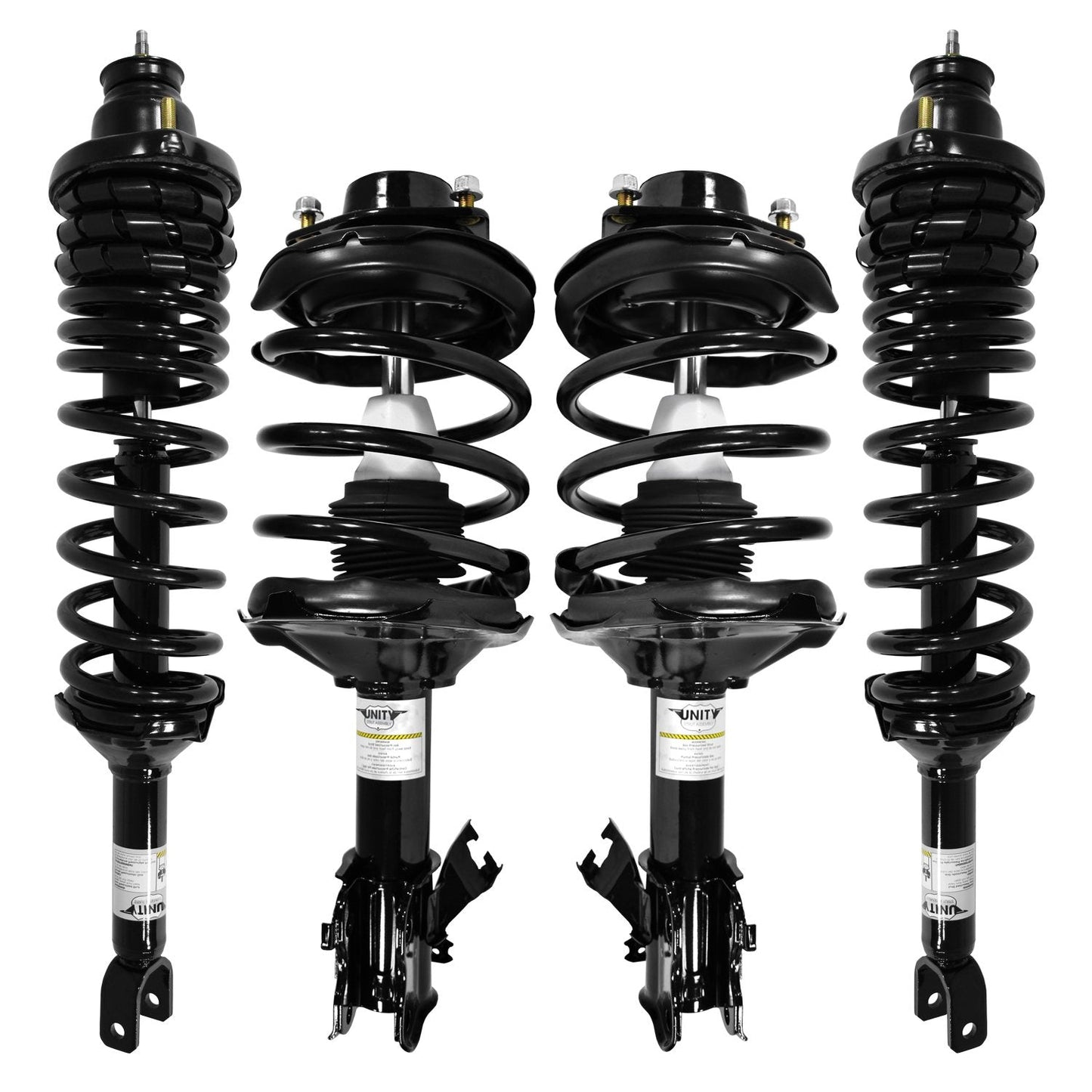 Unity 4-11391-15241-001 Front and Rear 4 Wheel Complete Strut Assembly Kit