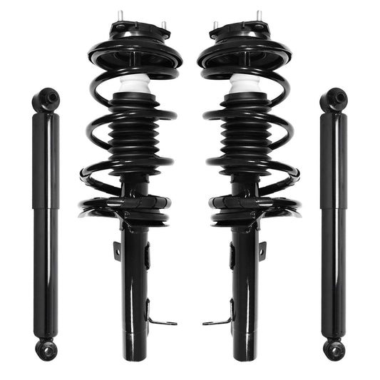 UNITY AUTOMOTIVE 4-11061-252020-001 4 Wheel Complete Strut Assembly with Gas Shock Kit 2000-2005 Ford Focus