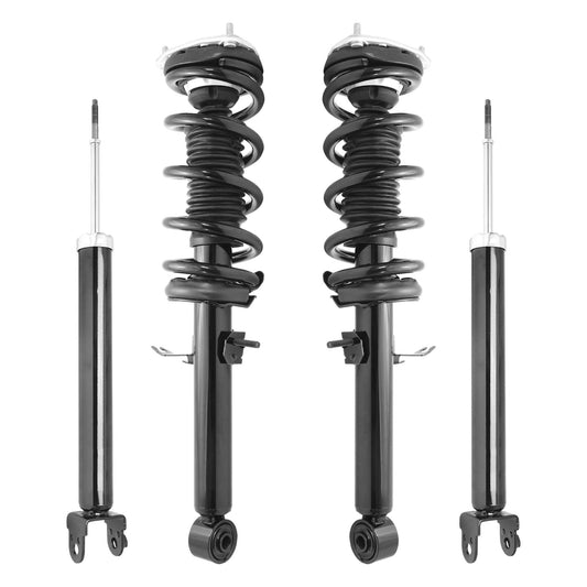 Unity Automotive 4-11405-255090-001 Front and Rear Replacement Complete Strut Assembly Shock Kit Fits 2009-2013 Infiniti G37