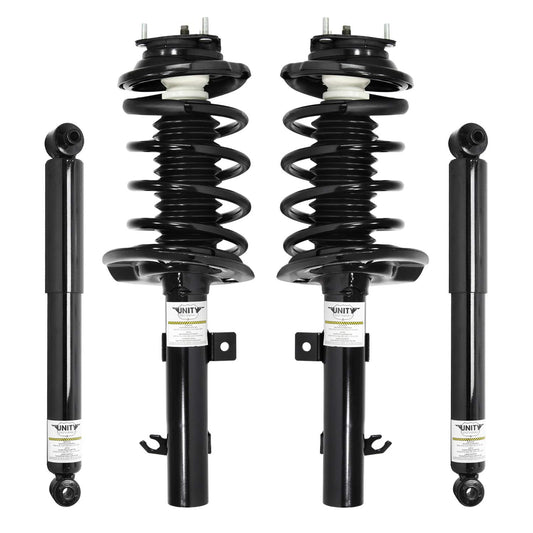 UNITY AUTOMOTIVE 4-11083-252020-001 4 Wheel Complete Strut Assembly with Gas Shock Kit 2006-2007 Ford Focus