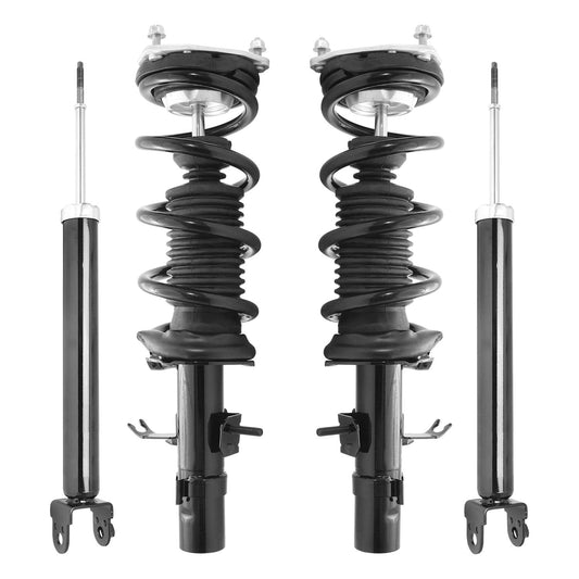 UNITY AUTOMOTIVE 4-11407-255090-001 Front and Rear Replacement Complete Strut Assembly Shock Kit Fits 2009-2013 Infiniti G37 Coupe