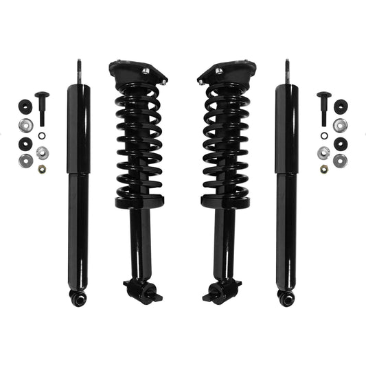 UNITY AUTOMOTIVE 4-11993-253610-001 Front and Rear Replacement Complete Strut Assembly Shock Kit Fits 1993-2002 Cherolet Camaro
