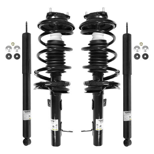Unity 4-11061-252030-001 Front and Rear 4 Wheel Complete Strut Assembly with Gas Shock Kit