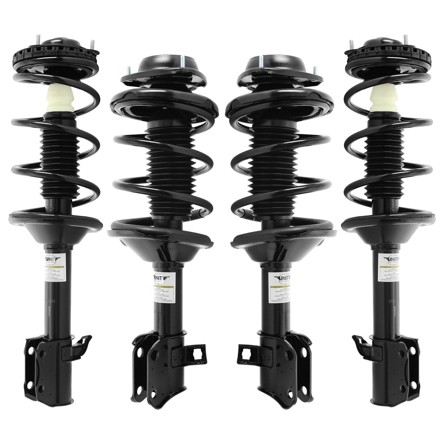 Unity 4-11863-15913-001 Front and Rear 4 Wheel Complete Strut Assembly Kit