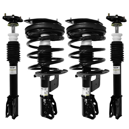 Unity 4-11420-15390-001 Front and Rear 4 Wheel Complete Strut Assembly Kit