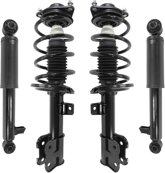 Unity Automotive 4-11365-259070-001 Front and Rear Replacement Complete Strut Assembly Shock Kit Fits 2015-2019 Hyundai Santa Fe